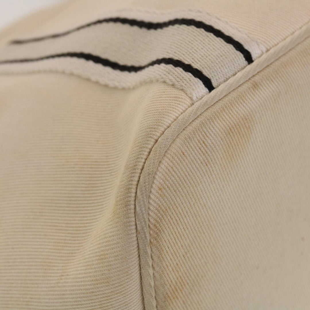 Burberry Tote Bag Canvas White Auth yb124