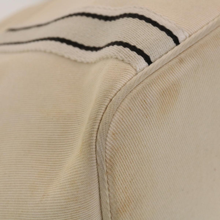 Burberry Tote Bag Canvas White Auth yb124