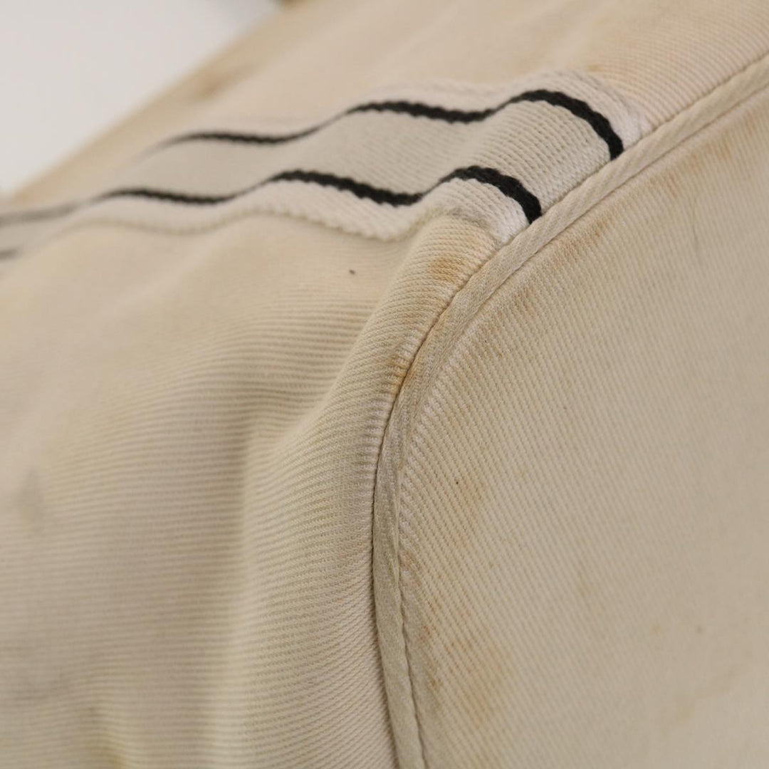 Burberry Tote Bag Canvas White Auth yb124