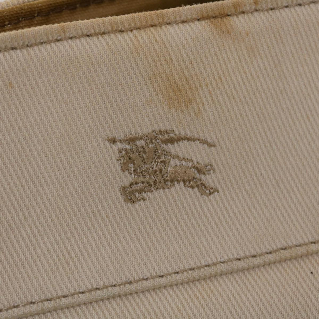 Burberry Tote Bag Canvas White Auth yb124