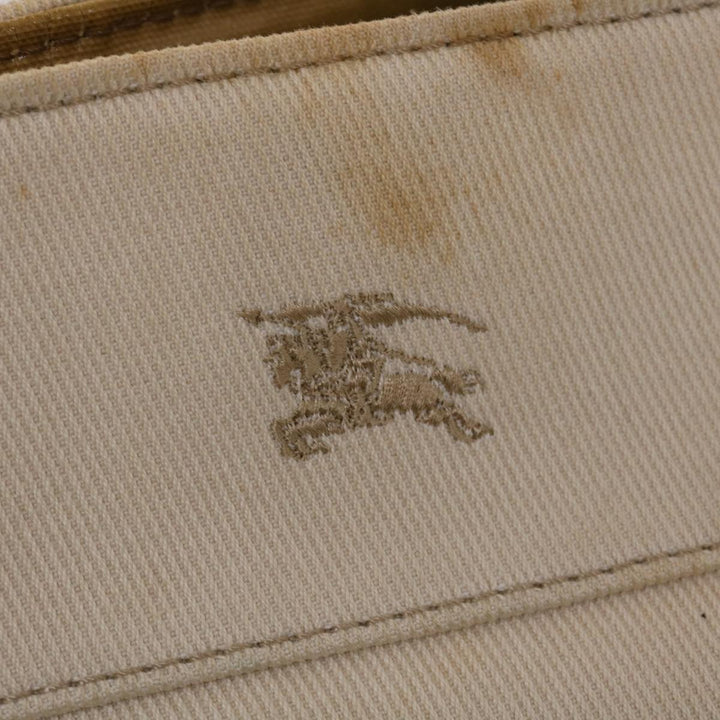 Burberry Tote Bag Canvas White Auth yb124