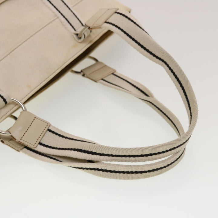 Burberry Tote Bag Canvas White Auth yb124