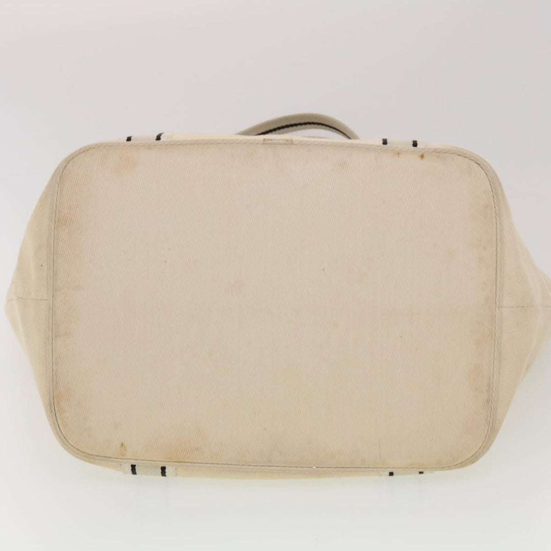 Burberry Tote Bag Canvas White Auth yb124
