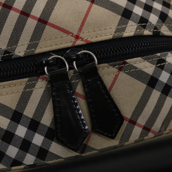 Burberry Nova Check Blue Label Tote Bag Nylon Beige Auth yb277