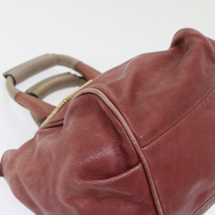 Chloe Etel Hand Bag Leather 2way Red 01・13・50・65 yb285