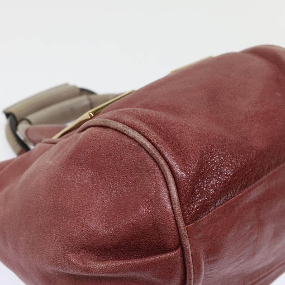 Chloe Etel Hand Bag Leather 2way Red 01・13・50・65 yb285