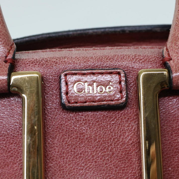 Chloe Etel Hand Bag Leather 2way Red 01・13・50・65 yb285