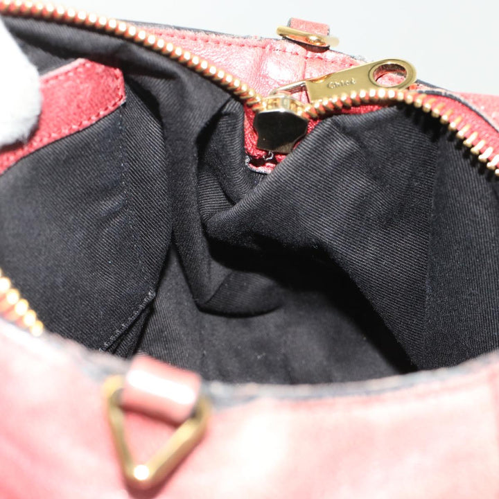 Chloe Etel Hand Bag Leather 2way Red 01・13・50・65 yb285