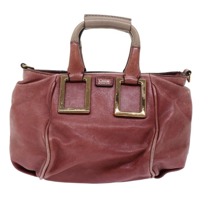 Chloe Etel Hand Bag Leather 2way Red 01・13・50・65 yb285