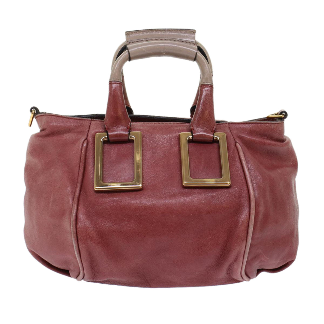 Chloe Etel Hand Bag Leather 2way Red 01・13・50・65 yb285