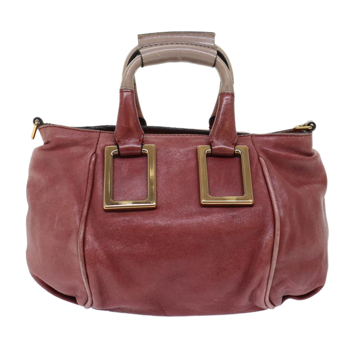 Chloe Etel Hand Bag Leather 2way Red 01・13・50・65 yb285