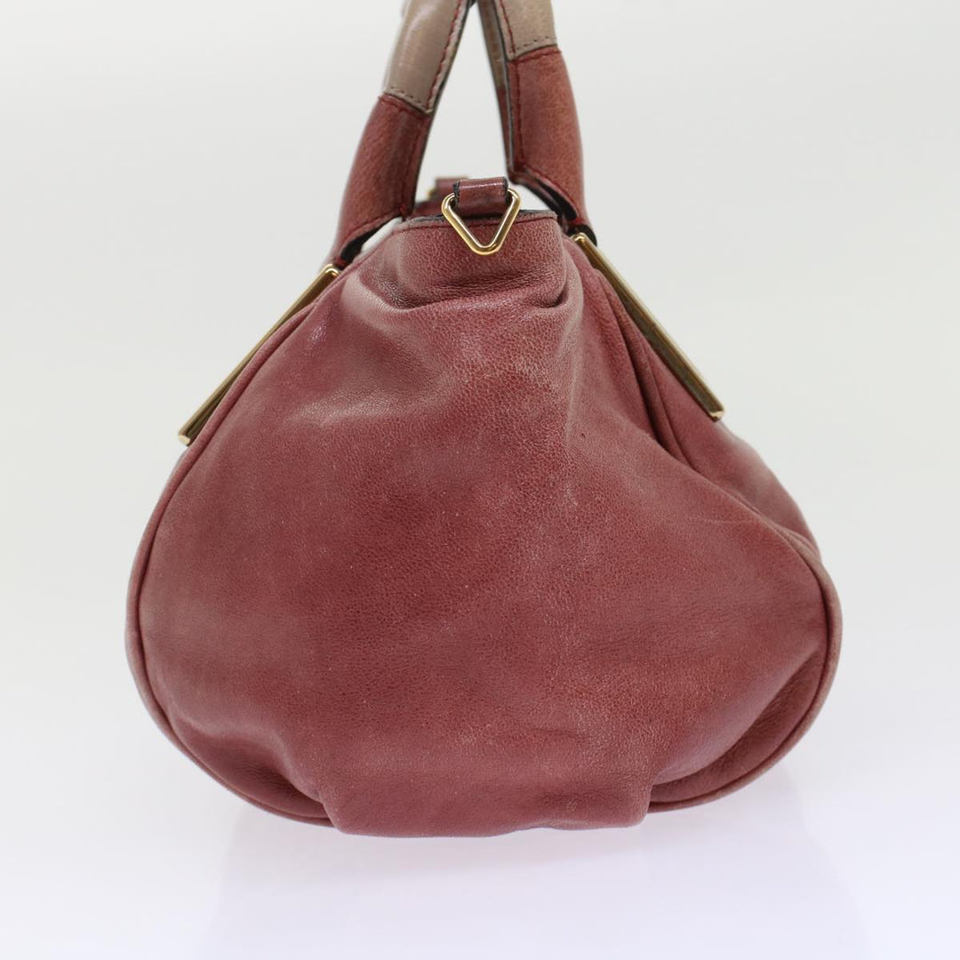 Chloe Etel Hand Bag Leather 2way Red 01・13・50・65 yb285