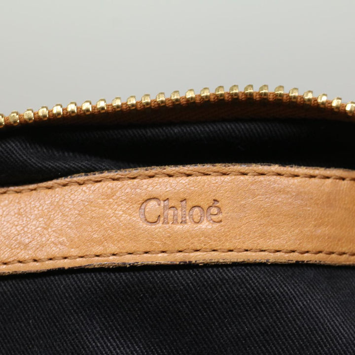 Chloe Etel Hand Bag Leather 2way Brown 03-12-50-65 yb341