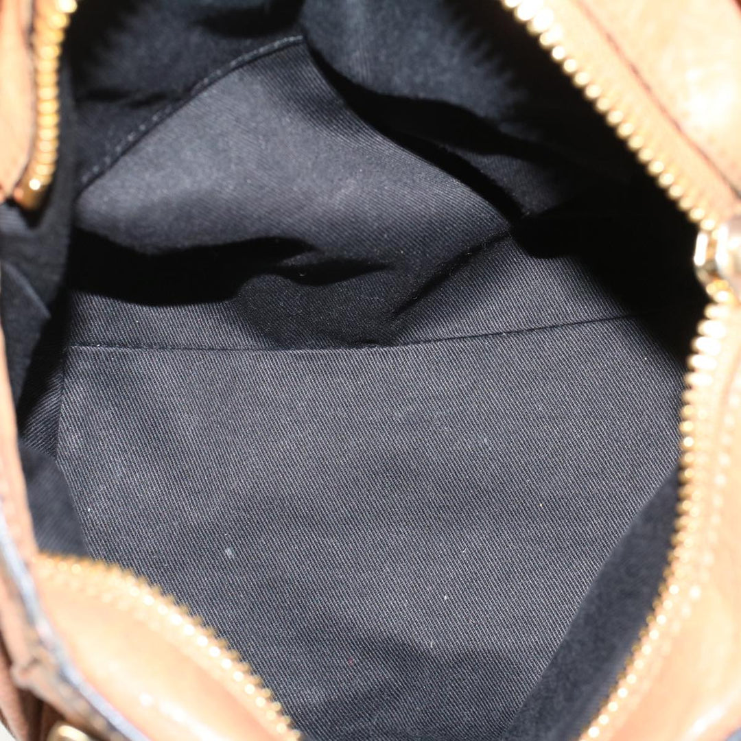 Chloe Etel Hand Bag Leather 2way Brown 03-12-50-65 yb341