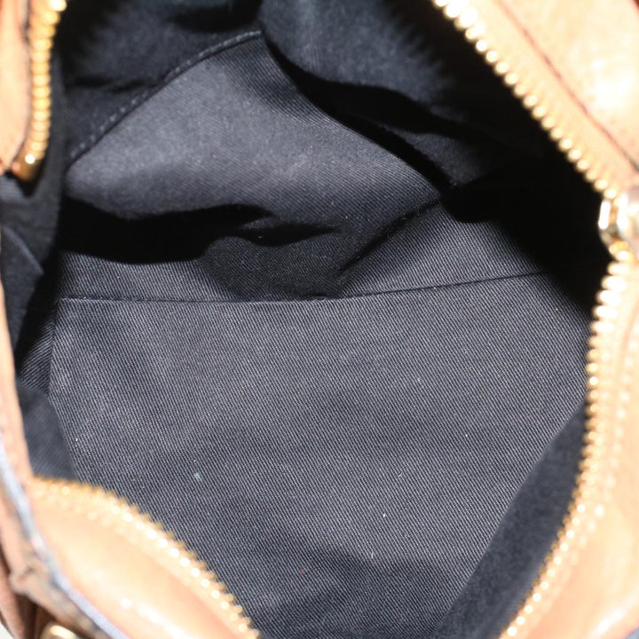 Chloe Etel Hand Bag Leather 2way Brown 03-12-50-65 yb341