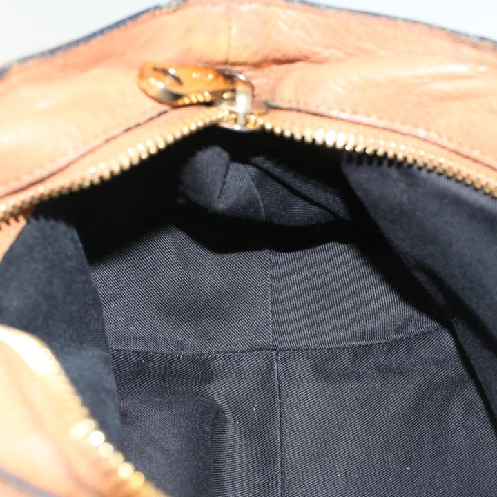 Chloe Etel Hand Bag Leather 2way Brown 03-12-50-65 yb341