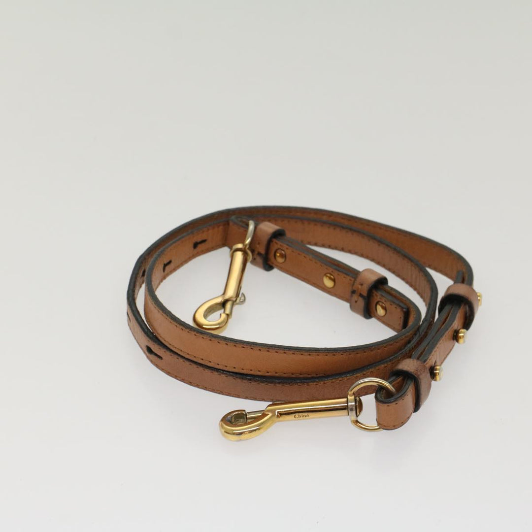 Chloe Etel Hand Bag Leather 2way Brown 03-12-50-65 yb341