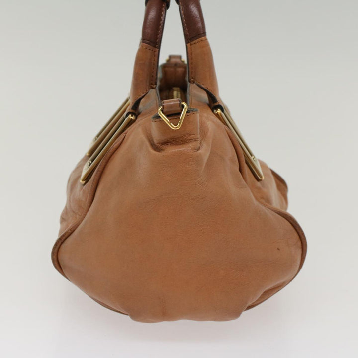 Chloe Etel Hand Bag Leather 2way Brown 03-12-50-65 yb341