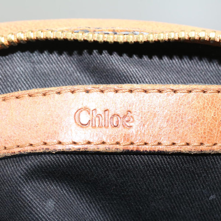 Chloe Etel Hand Bag Leather Brown yb342