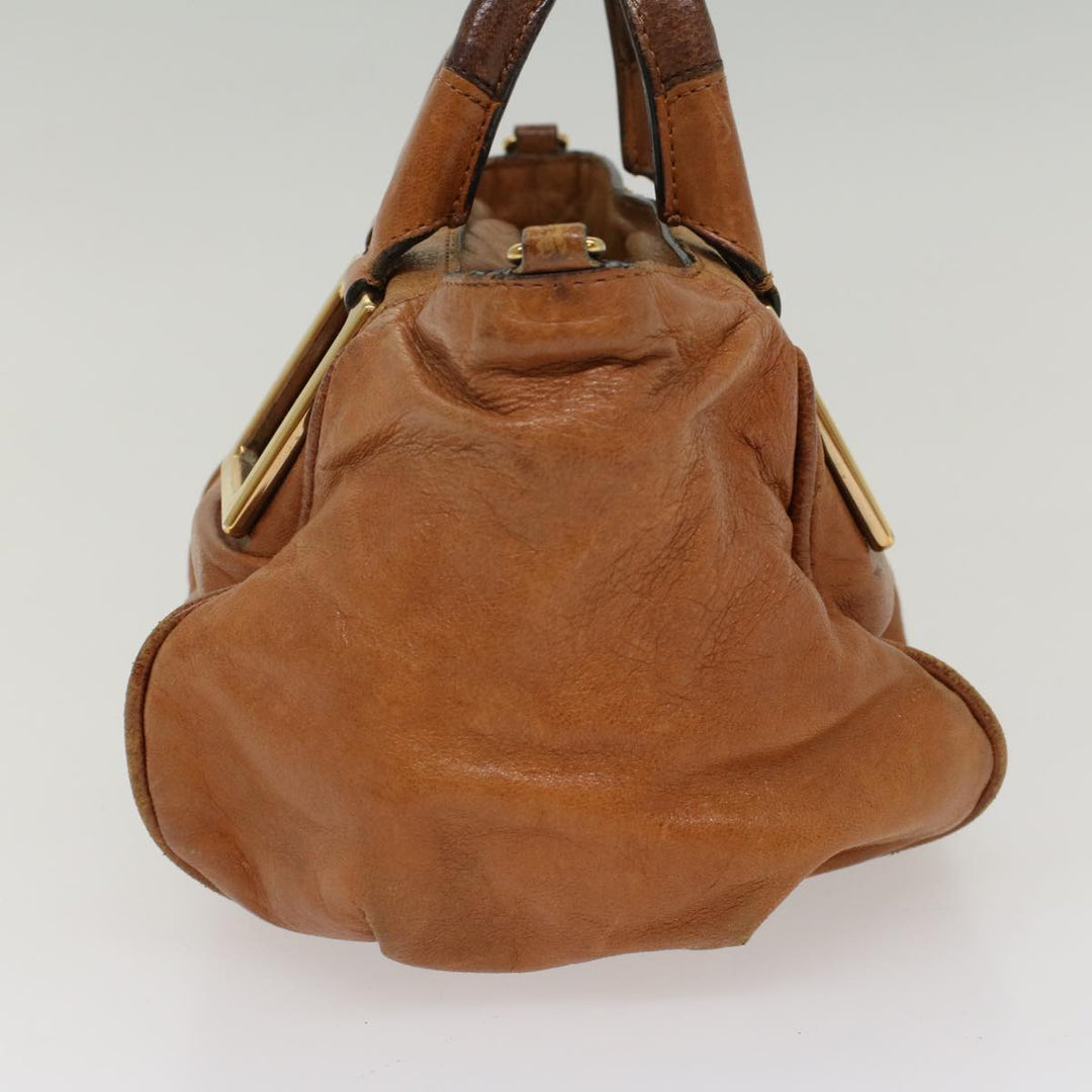 Chloe Etel Hand Bag Leather Brown yb342