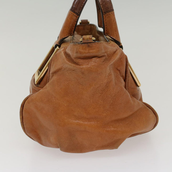 Chloe Etel Hand Bag Leather Brown yb342