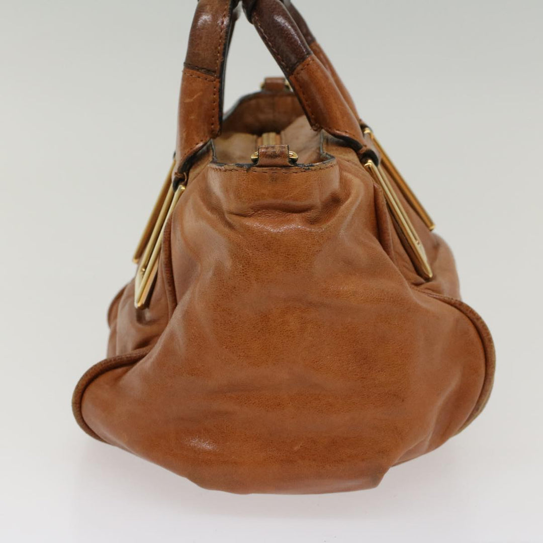 Chloe Etel Hand Bag Leather Brown yb342