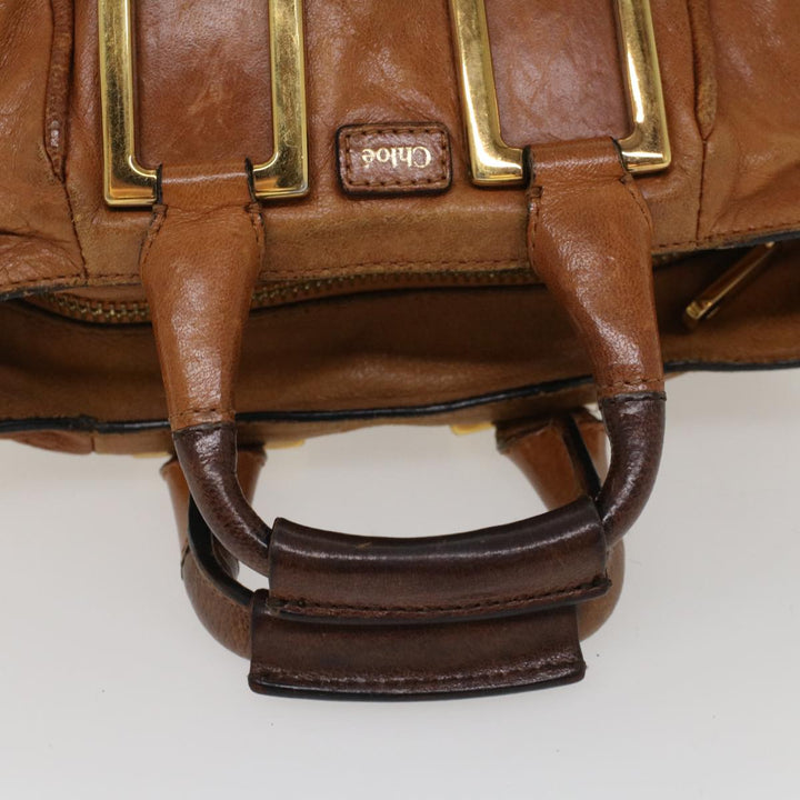 Chloe Etel Hand Bag Leather Brown yb342