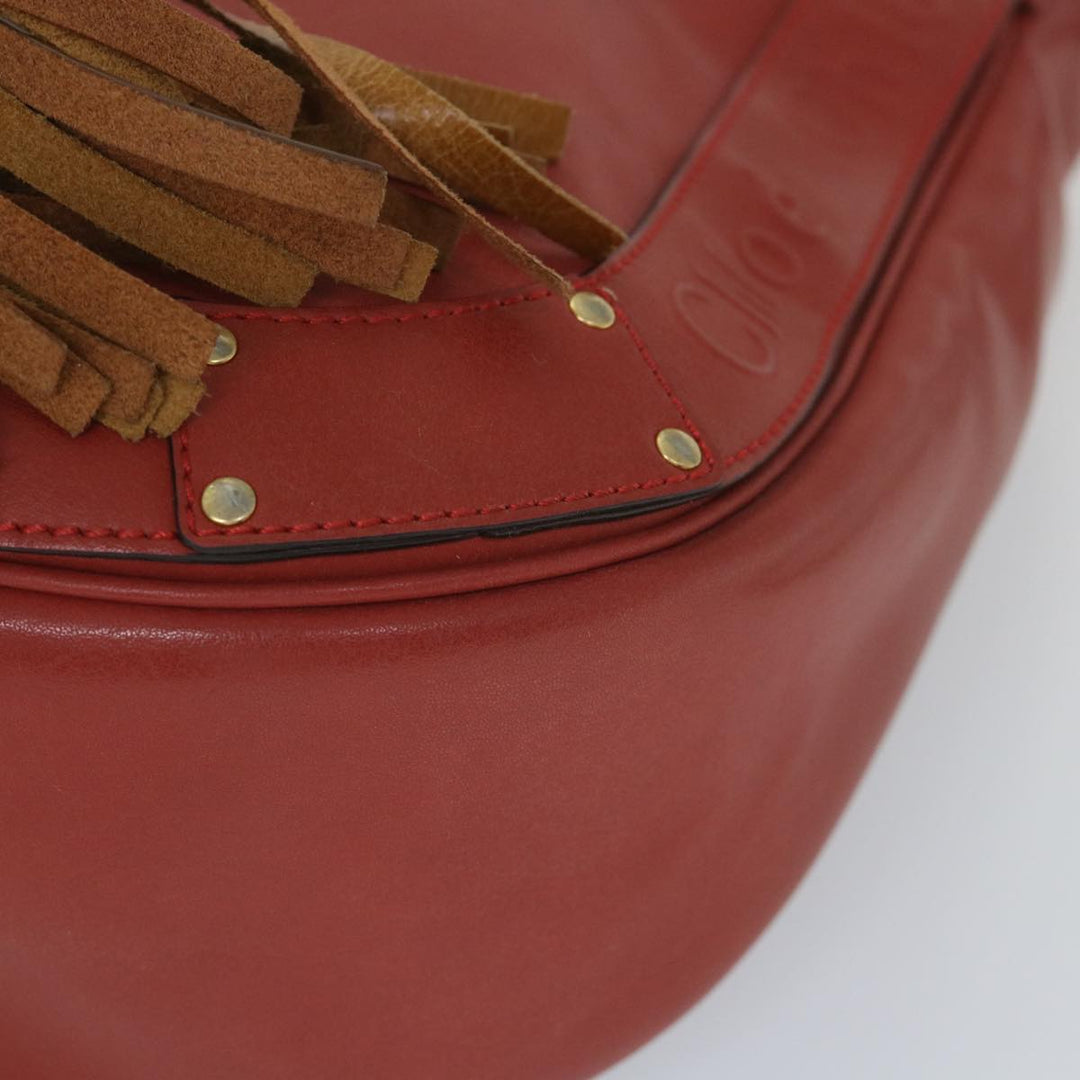 Chloe Eden Shoulder Bag Leather Red yb404