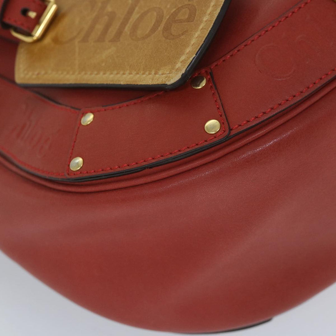 Chloe Eden Shoulder Bag Leather Red yb404
