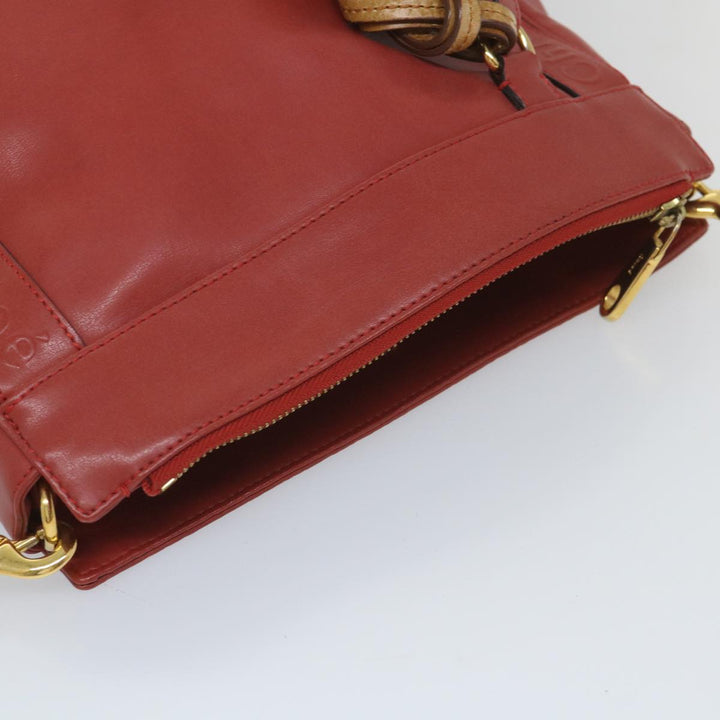 Chloe Eden Shoulder Bag Leather Red yb404