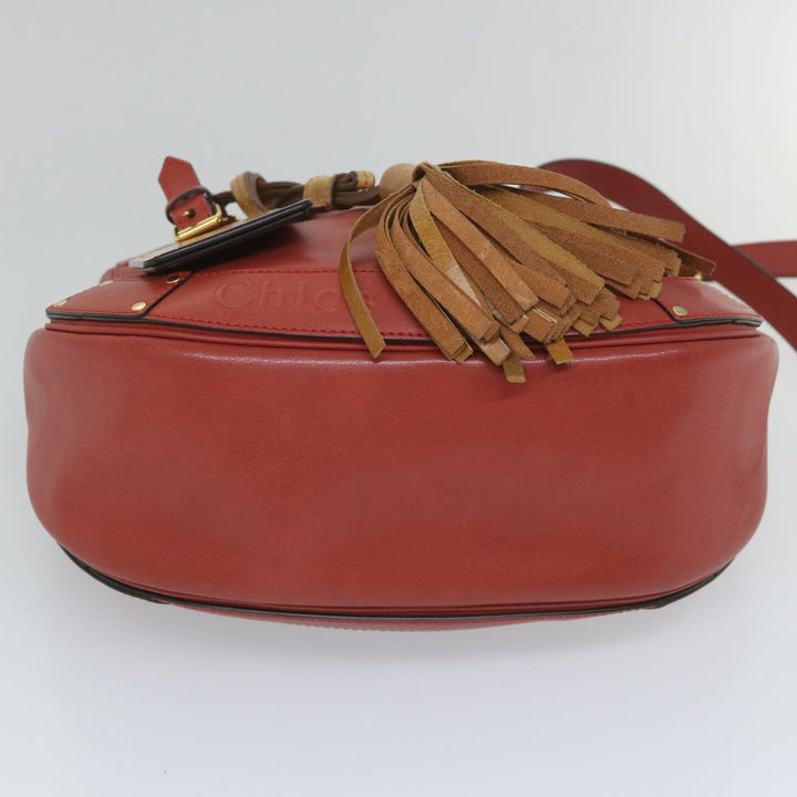 Chloe Eden Shoulder Bag Leather Red yb404