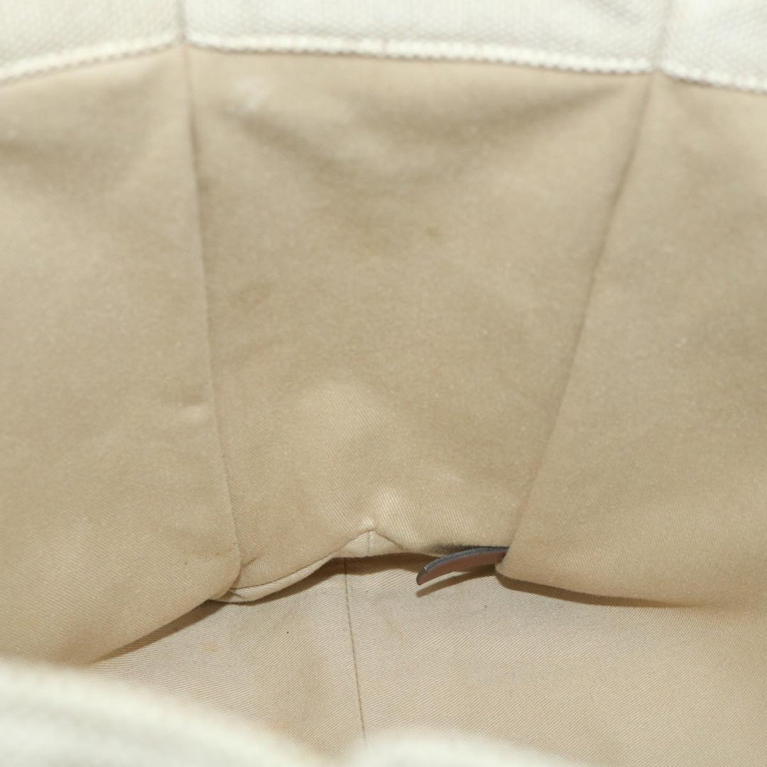 Chloe Woody Large Tote Bag Canvas Beige yb415