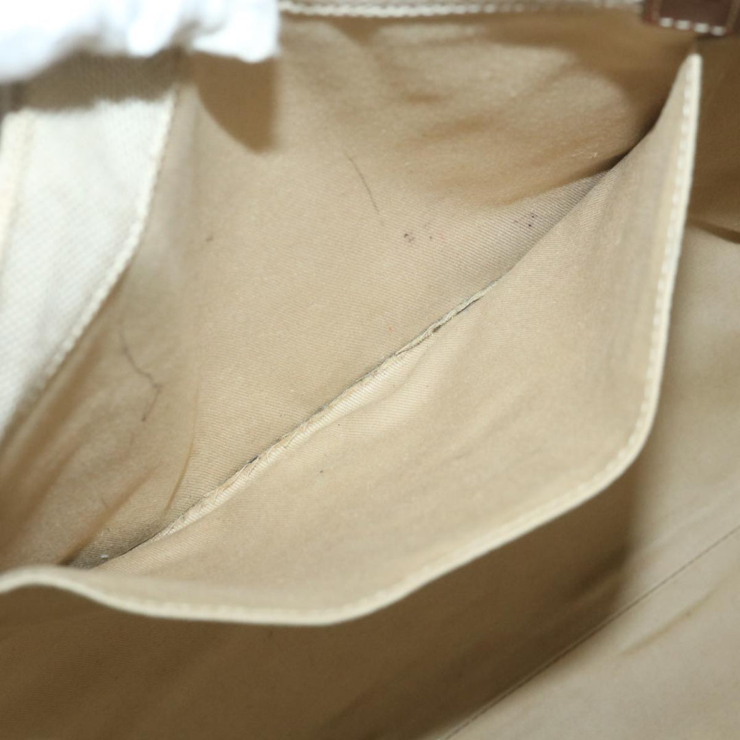 Chloe Woody Large Tote Bag Canvas Beige yb415