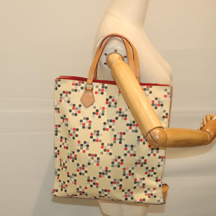 Burberry Blue Label Tote Bag Canvas Beige Auth yb423