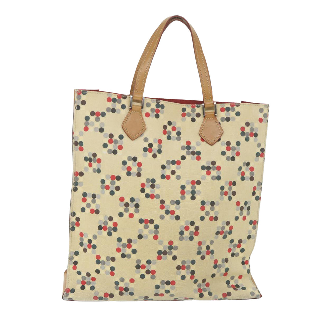 Burberry Blue Label Tote Bag Canvas Beige Auth yb423