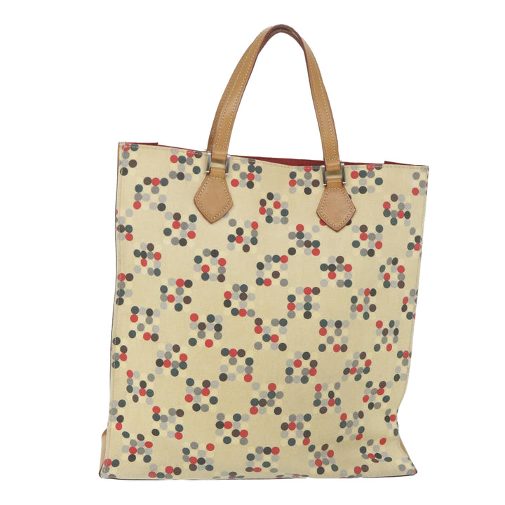 Burberry Blue Label Tote Bag Canvas Beige Auth yb423