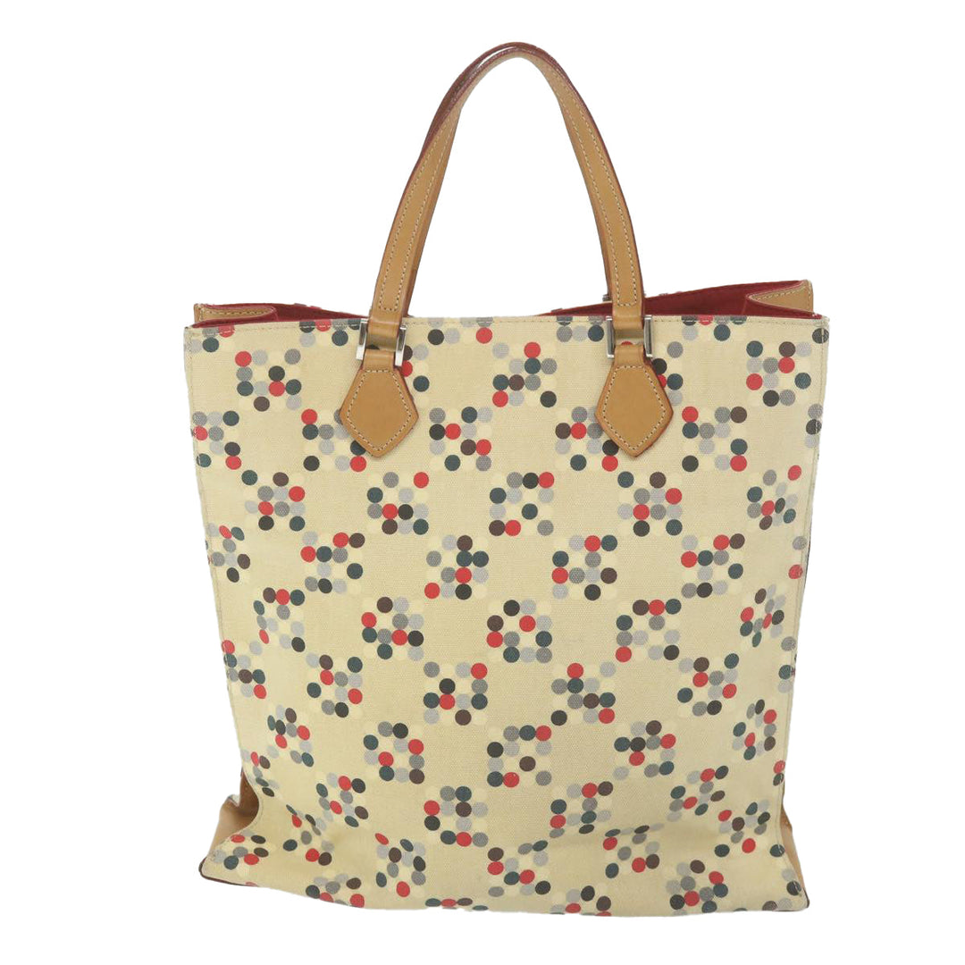 Burberry Blue Label Tote Bag Canvas Beige Auth yb423