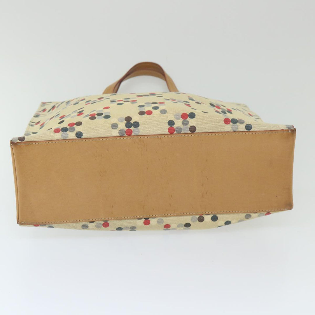 Burberry Blue Label Tote Bag Canvas Beige Auth yb423