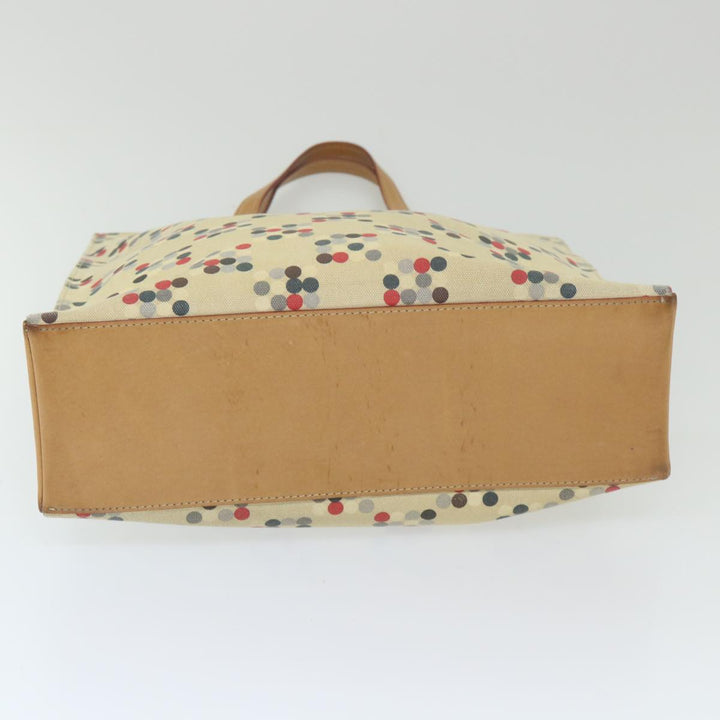 Burberry Blue Label Tote Bag Canvas Beige Auth yb423