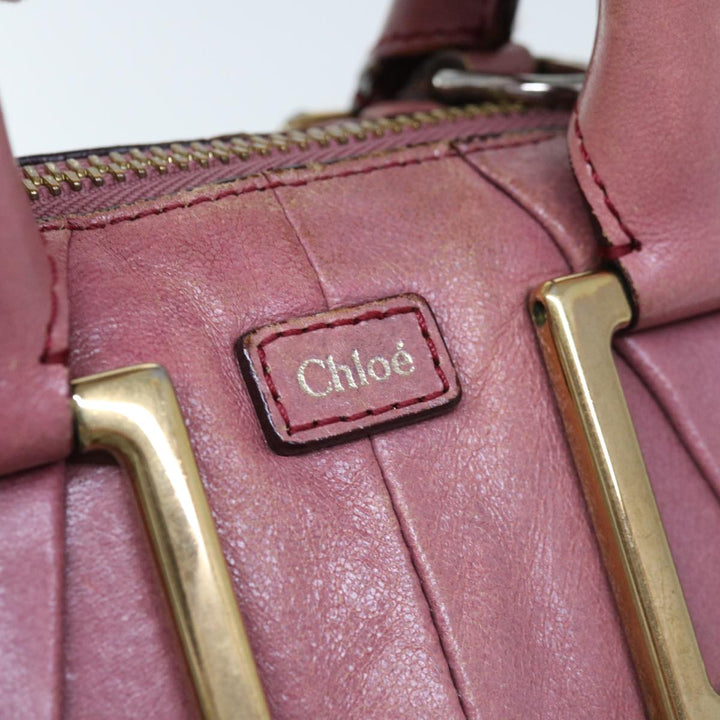 Chloe Etel Shoulder Bag Leather 2way Pink yb497