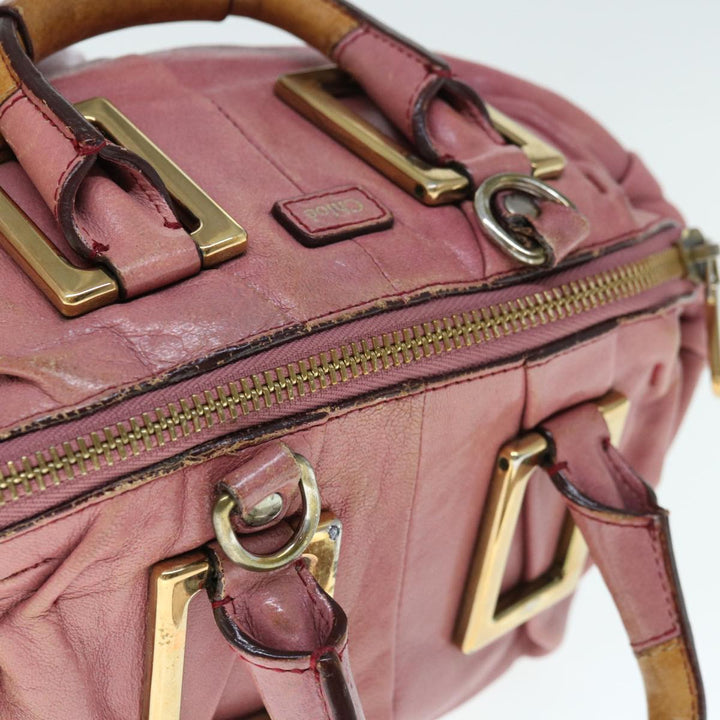Chloe Etel Shoulder Bag Leather 2way Pink yb497