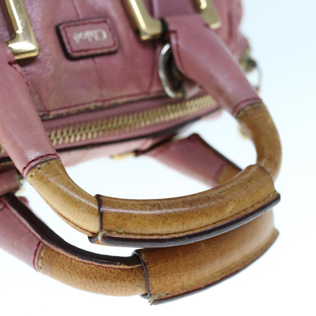 Chloe Etel Shoulder Bag Leather 2way Pink yb497