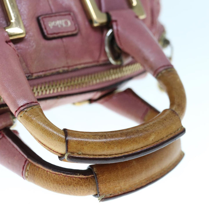 Chloe Etel Shoulder Bag Leather 2way Pink yb497
