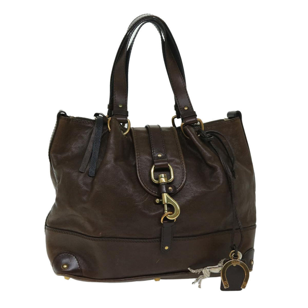 Chloe Kerala Hand Bag Leather Brown 03 08 51 5811 yb521