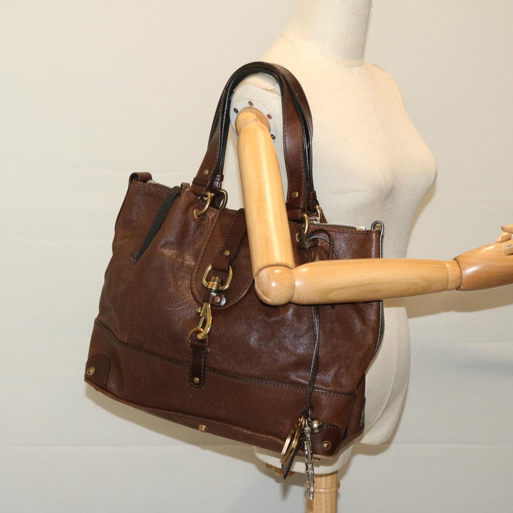 Chloe Kerala Hand Bag Leather Brown 03 08 51 5811 yb521
