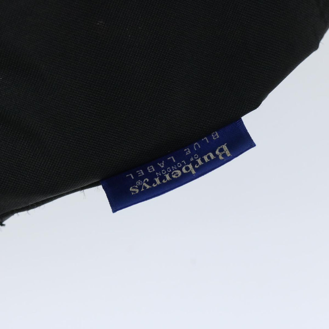 BurberrySs Blue Label Hand Bag Nylon Black Auth yb538