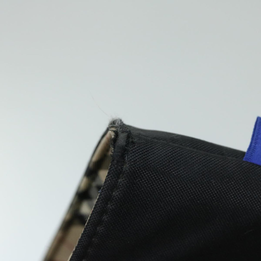 BurberrySs Blue Label Hand Bag Nylon Black Auth yb538