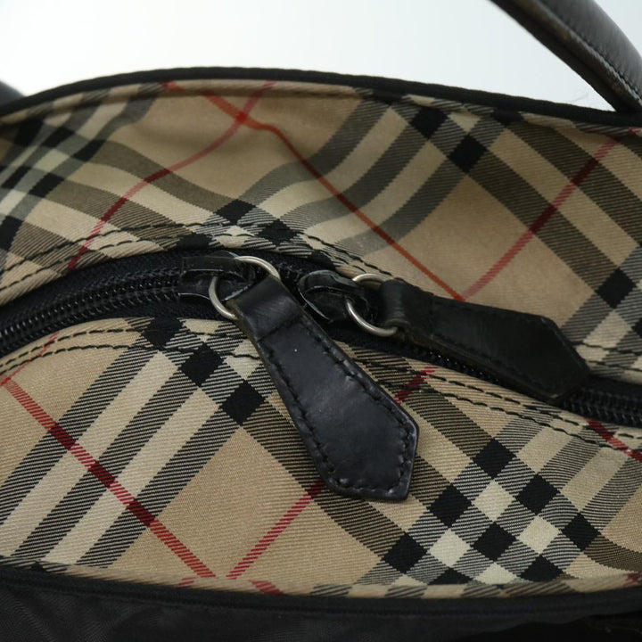 BurberrySs Blue Label Hand Bag Nylon Black Auth yb538