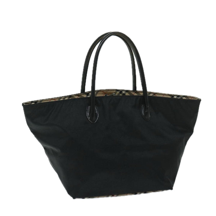 BurberrySs Blue Label Hand Bag Nylon Black Auth yb538