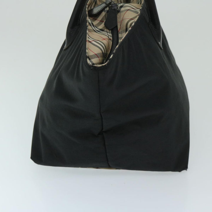 BurberrySs Blue Label Hand Bag Nylon Black Auth yb538